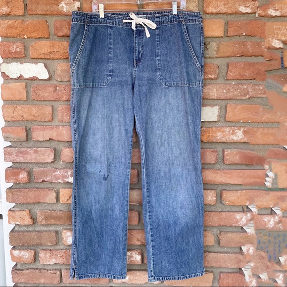 Vintage Denim - Vintage Y2K Old Navy Drawstring Jeans (Fall 02) Size 18